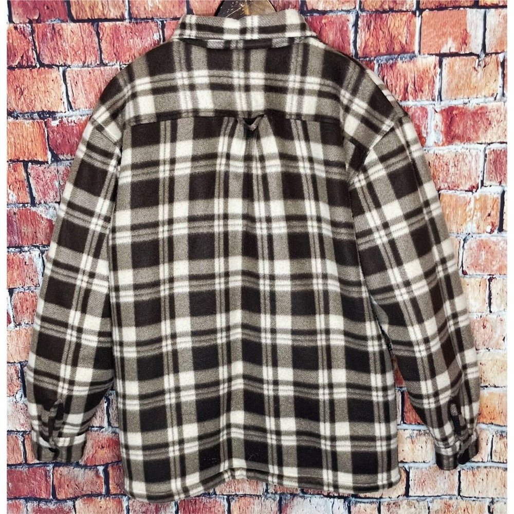 Roper Plaid Flannel Sherpa Lined Full Zip Shirt Jacket Thermal Men’s XL Pockets - Picture 3 of 4